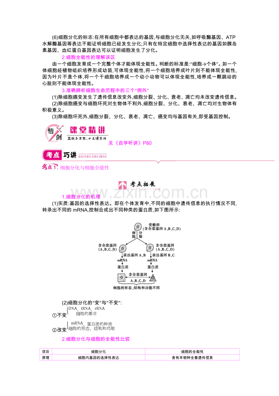 第四单元课时2细胞的分化、衰老、凋亡和癌变.doc_第3页