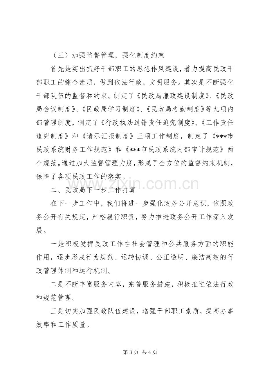 民政局工作总结范文 .docx_第3页