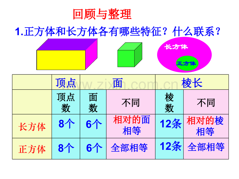 苏教版六年级数学上册长方体和正方体整理与练习.pptx_第2页