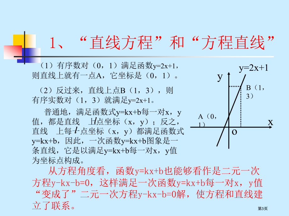 目的要求初步了解直线的方程和方程的直线概市公开课金奖市赛课一等奖课件.pptx_第3页