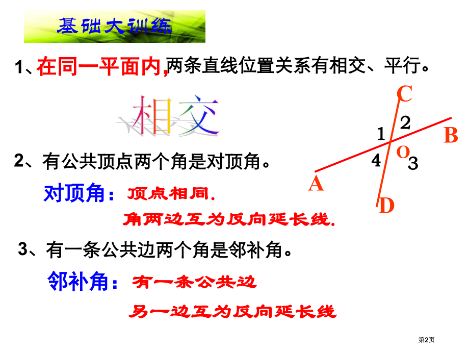 相交线与平行线复习课市公开课金奖市赛课一等奖课件.pptx_第2页