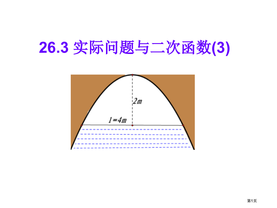 实际问题的二次函数应用桥拱市公开课金奖市赛课一等奖课件.pptx_第1页