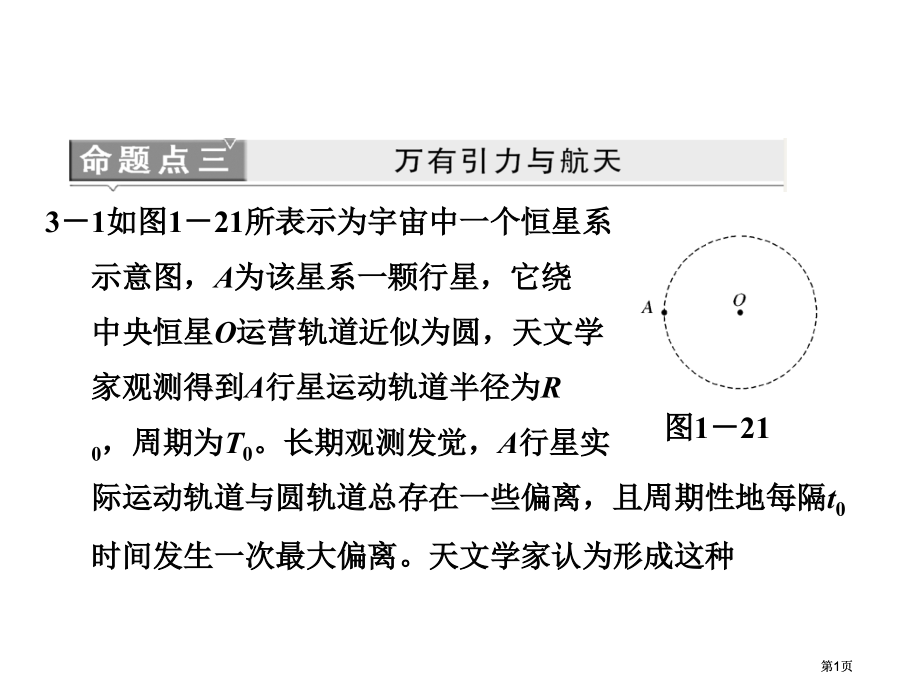 高考物理二轮复习课件广东专版第二部分命题点万有引力与航天市公开课金奖市赛课一等奖课件.pptx_第1页