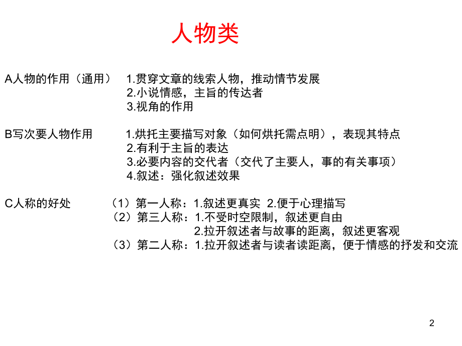 高中语文小说阅读答题模版(课堂PPT).ppt_第2页