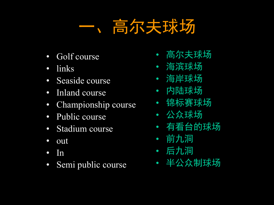 高尔夫专业英文词汇(课堂PPT).ppt_第2页