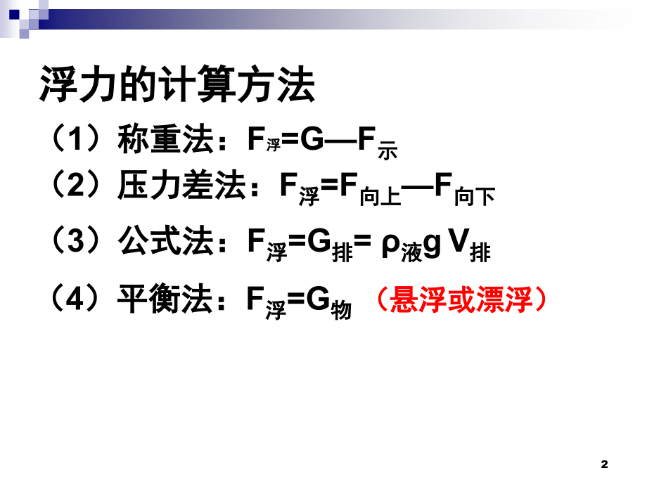 浮力专题复习(课堂PPT).ppt_第2页