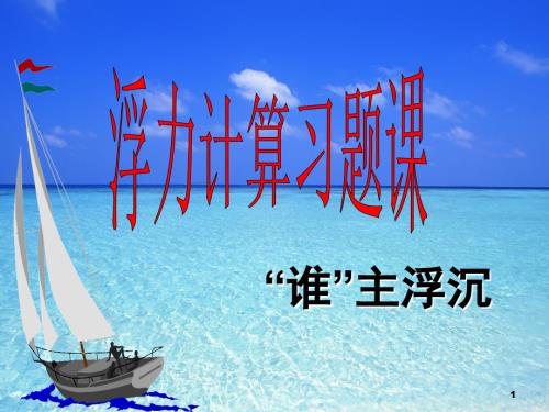 浮力专题复习(课堂PPT).ppt