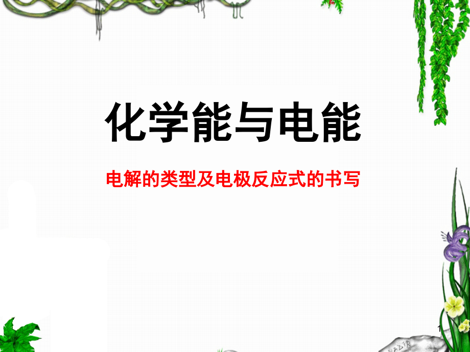 电解的类型及电极反应式的书写.ppt_第1页