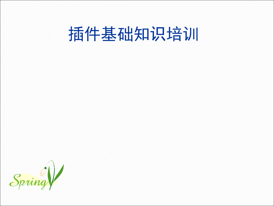 插件基础知识培训(电子)演示幻灯片.ppt_第1页