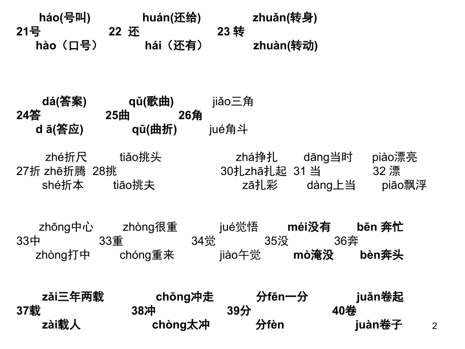 二年级上语文个别重点(课堂PPT).ppt_第2页