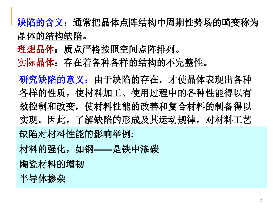 3.1晶体结构缺陷的类型PPT幻灯片课件.ppt_第2页