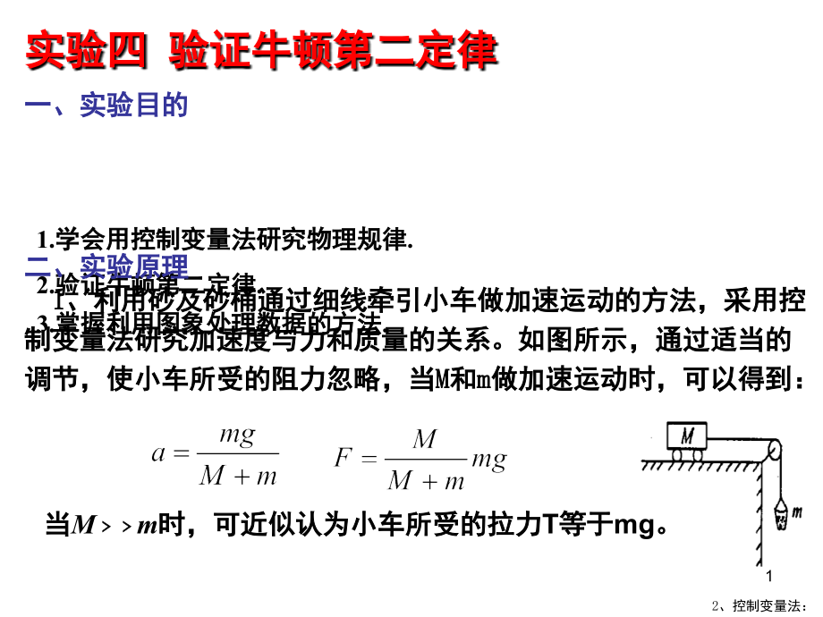 验证牛顿第二定律(实验)(课堂PPT).ppt_第1页