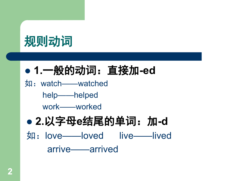 一般过去时的规则和不规则变化(课堂PPT).ppt_第2页