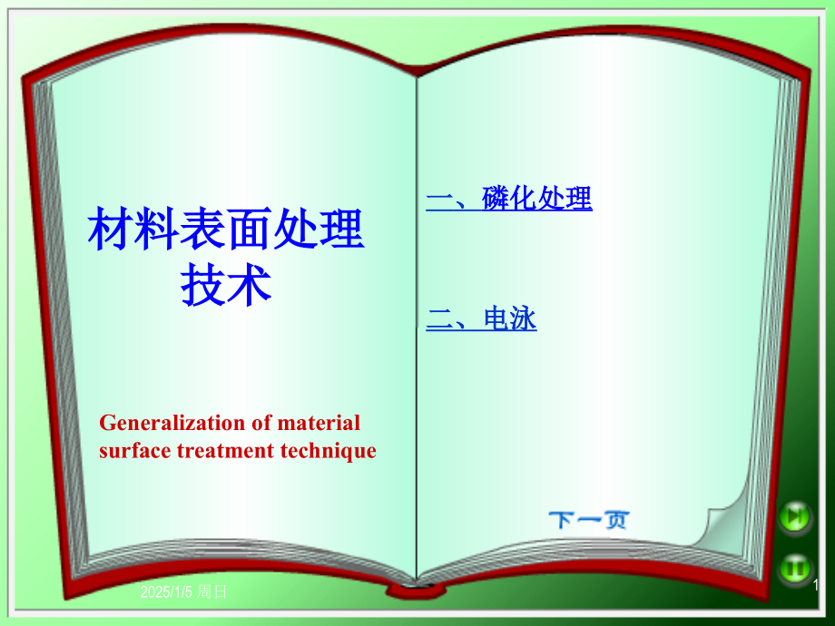 磷化表面处理PPT文档.ppt_第1页