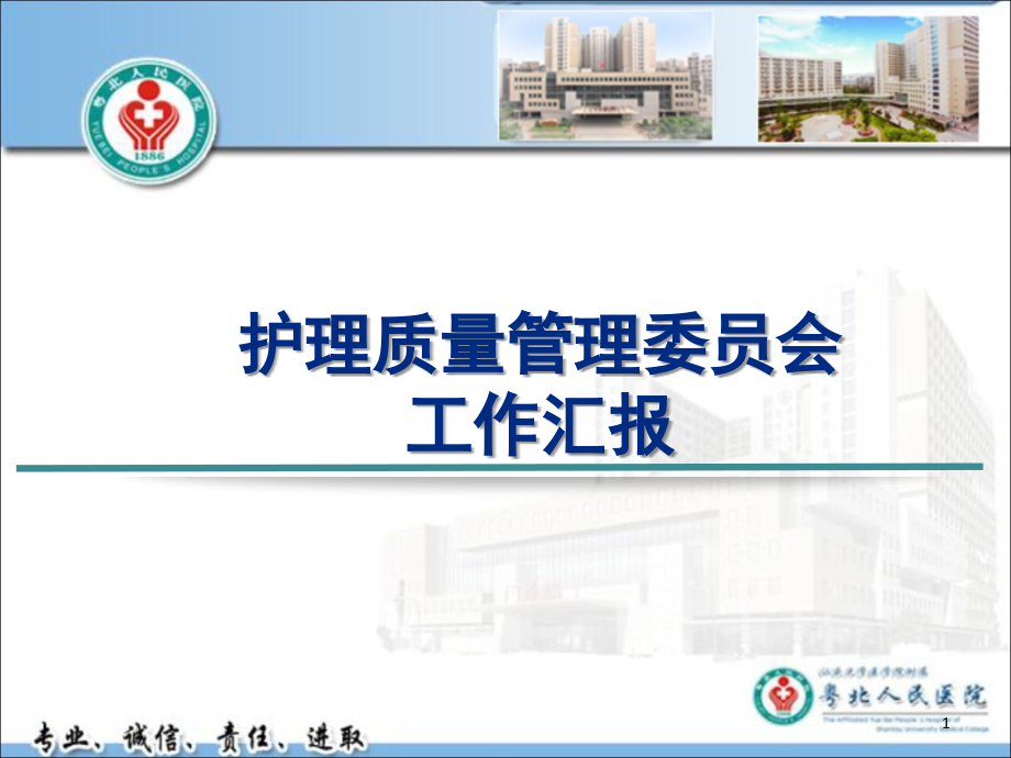 护理质量管理委员会工作汇报材料(课堂PPT).ppt_第1页