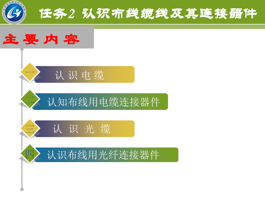 综合布线技术项目教程第3版任务2认识布线缆线和连接件.pptx_第1页