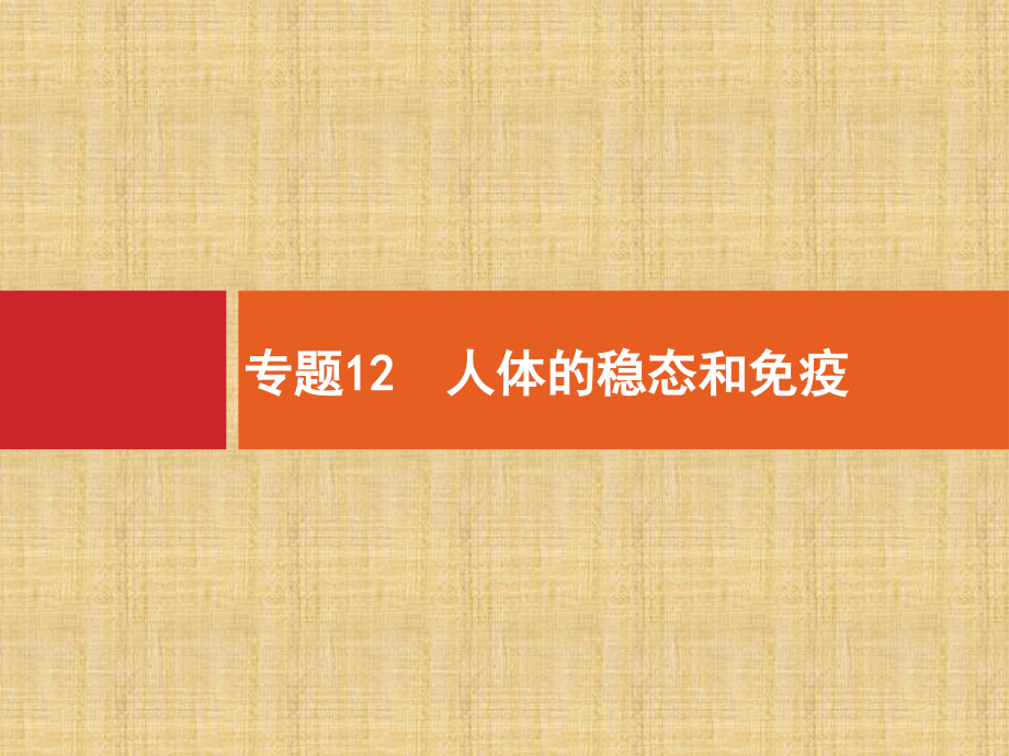 高三生物二轮总复习专题能力训练卷人体的稳态和免疫.pptx_第1页