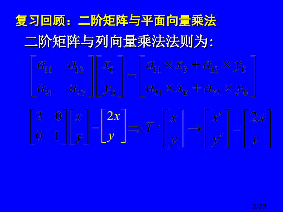 高二数学选修4-2-2.3-变换的复合与矩阵的乘法省名师优质课赛课获奖课件市赛课一等奖课件.ppt_第2页