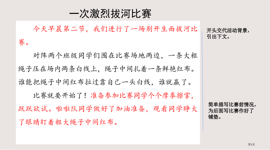 范文2一次激烈的拔河比赛市公共课一等奖市赛课金奖课件.pptx_第1页