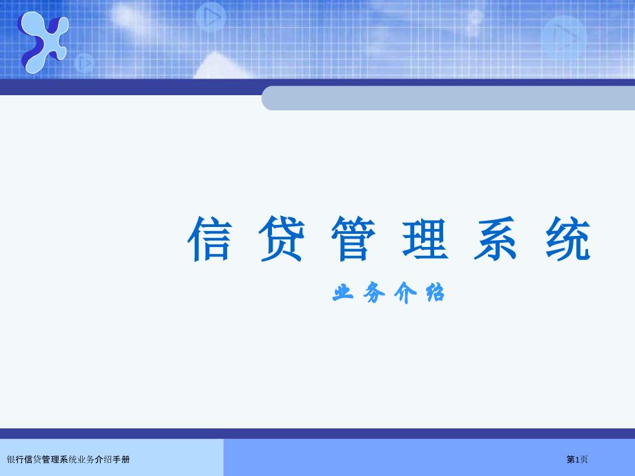 银行信贷管理系统业务介绍手册.pptx_第1页