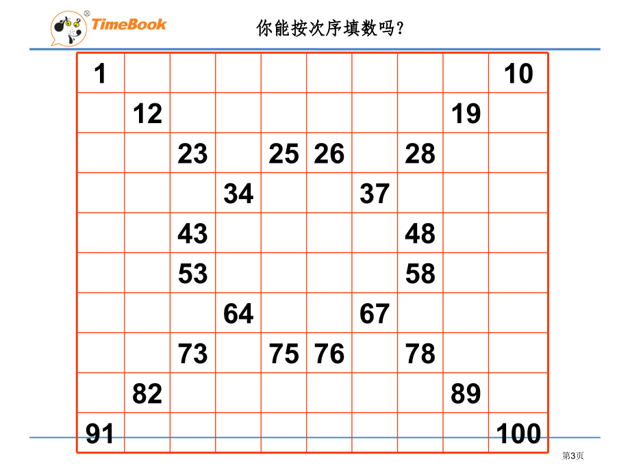 苏教版一年级下册数的顺序及大小比较市名师优质课比赛一等奖市公开课获奖课件.pptx_第3页