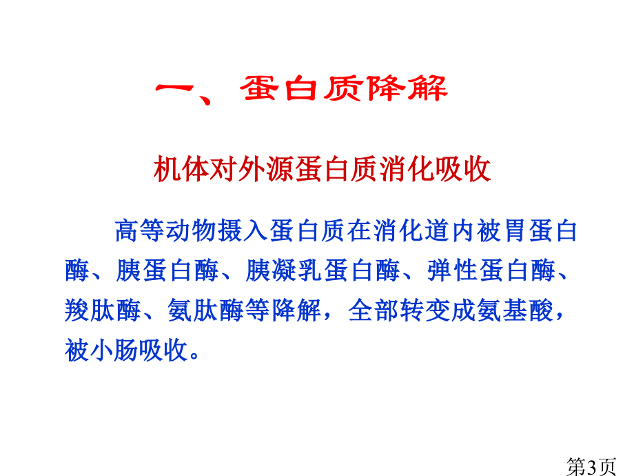 生物化学第30章蛋白质降解和氨基酸的分解代谢省名师优质课赛课获奖课件市赛课一等奖课件.ppt_第3页