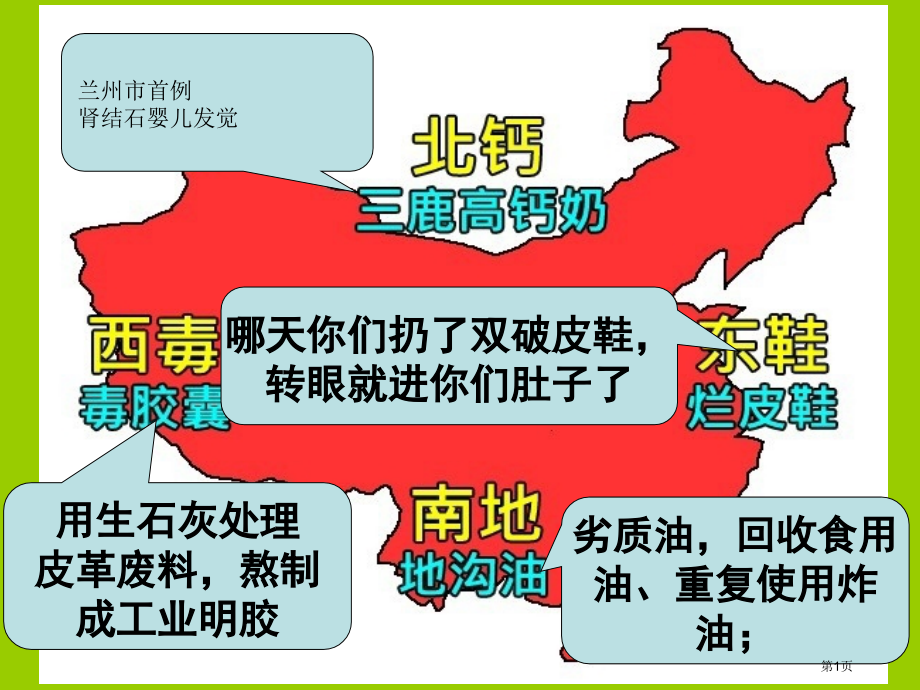 高中地理必修2第6章问题研究绿色食品知多少市公开课一等奖省优质课赛课一等奖课件.pptx_第1页