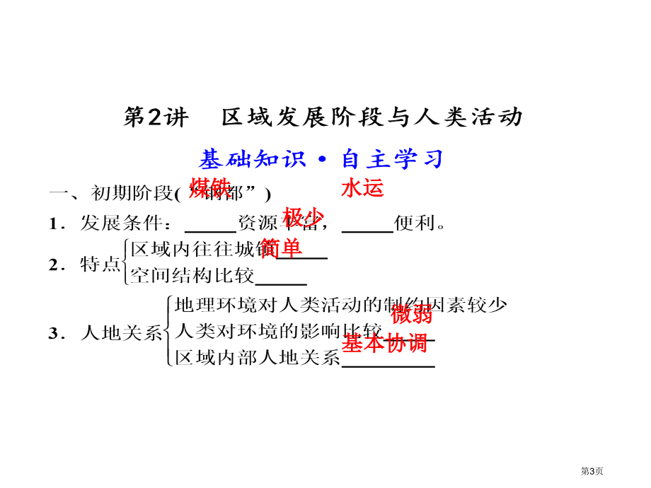 高中地理必修三第一单元第3节区域发展阶段与人类活动优质示范课市公开课一等奖省优质课赛课一等奖课件.pptx_第3页