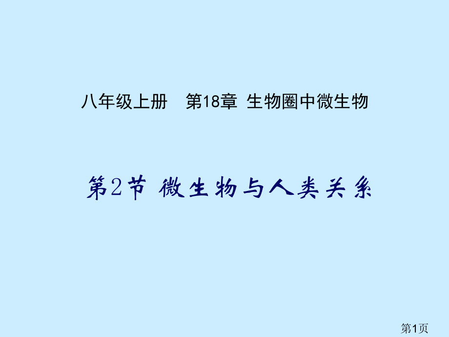 生物18.2《微生物与人类的关系》1(北师大版八年级上)省名师优质课赛课获奖课件市赛课一等奖课件.ppt_第1页