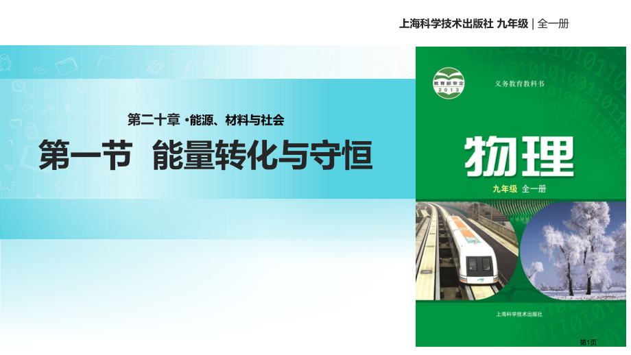 九年级全册物理20.1能量的转化与守恒市公开课一等奖省优质课赛课一等奖课件.pptx_第1页