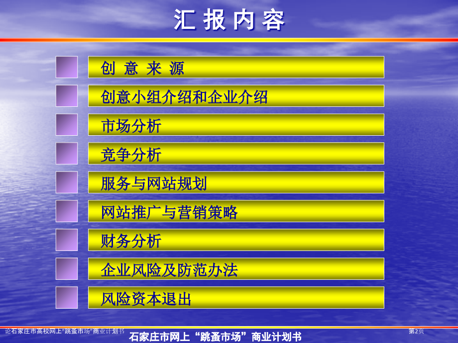 论石家庄市高校网上“跳蚤市场”商业计划书.pptx_第2页