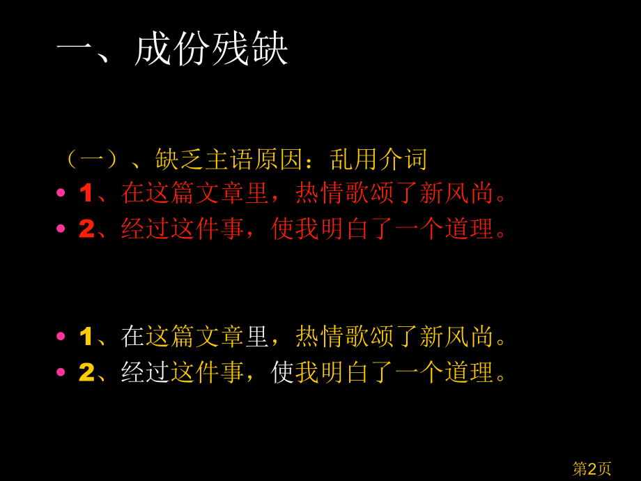 初中语文病句修改方法及总结省名师优质课赛课获奖课件市赛课一等奖课件.ppt_第2页