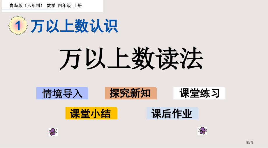 青岛版四年级1.2-万以上数的读法市公共课一等奖市赛课金奖课件.pptx_第1页