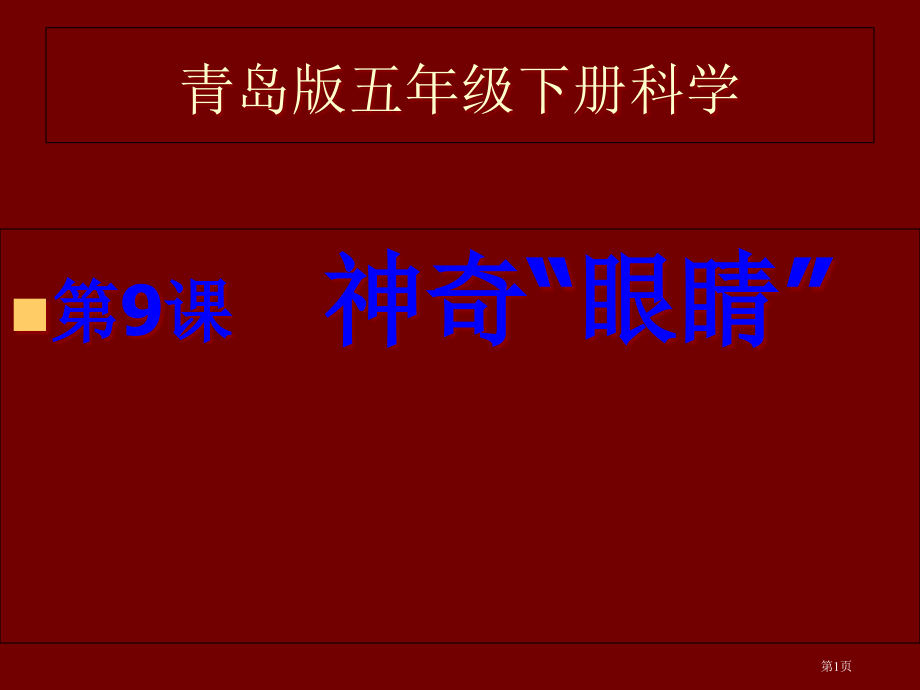 五年级下科学神奇的眼睛市公开课一等奖省优质课赛课一等奖课件.pptx_第1页