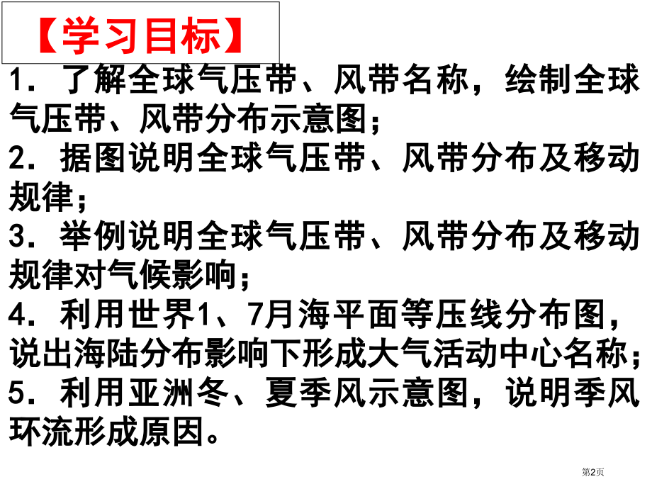 高中地理必修一第二章第2节气压带和风带示范课市公开课一等奖省优质课赛课一等奖课件.pptx_第2页