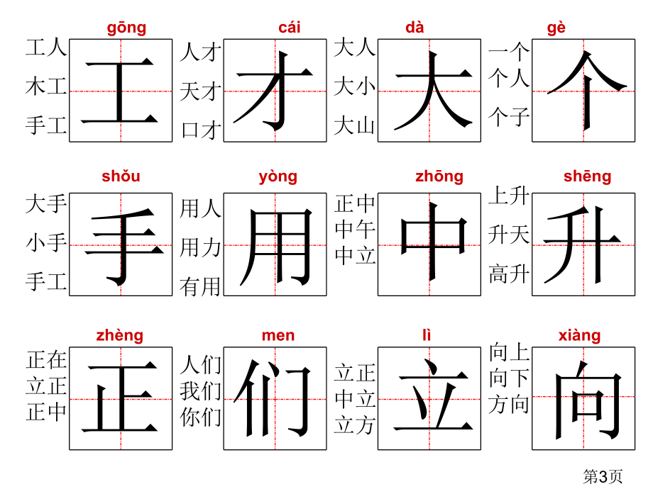 一年级生字标准田字格范写省名师优质课获奖课件市赛课一等奖课件.ppt_第3页