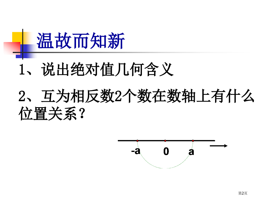 七年级数学绝对值与相反数市名师优质课比赛一等奖市公开课获奖课件.pptx_第2页