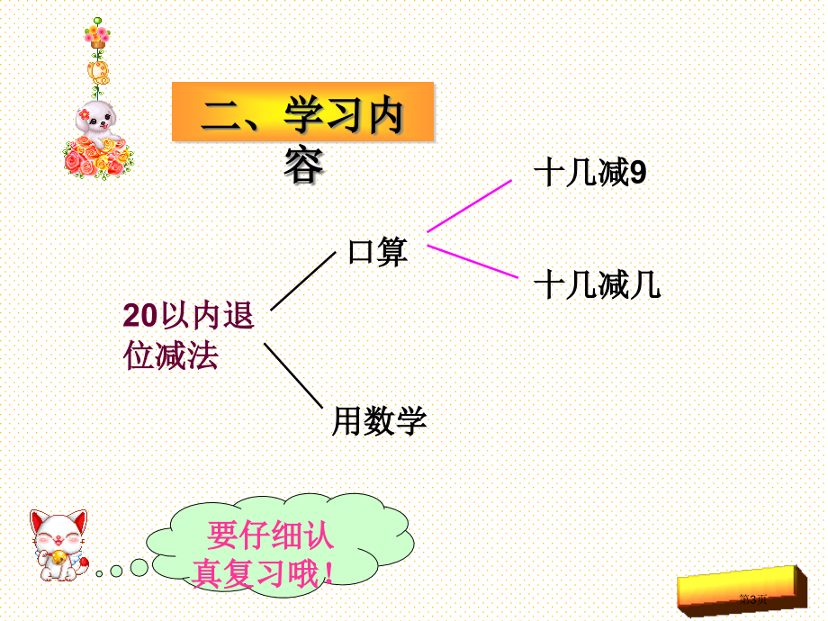 人教版一年级数学下册期中复习市名师优质课比赛一等奖市公开课获奖课件.pptx_第3页