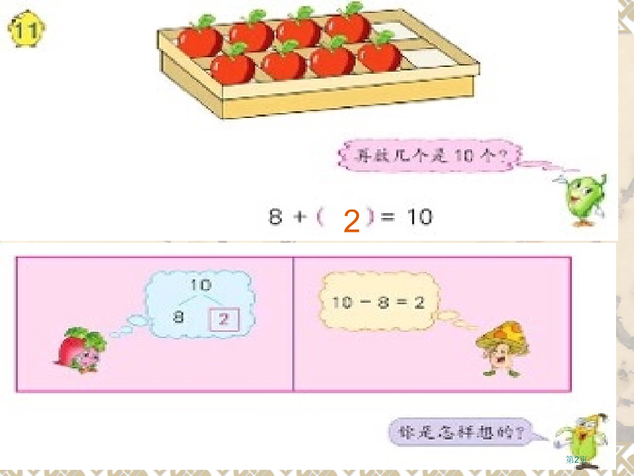 苏教版一年级上求未知加数市名师优质课比赛一等奖市公开课获奖课件.pptx_第2页