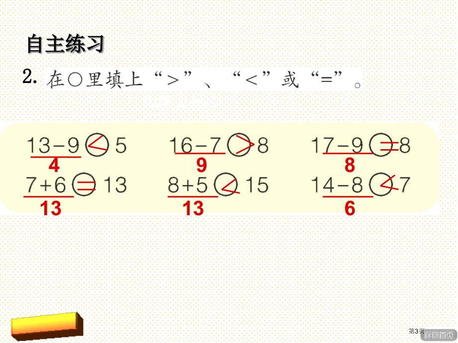 一年级数学下册十几减8、7练习课市名师优质课比赛一等奖市公开课获奖课件.pptx_第3页