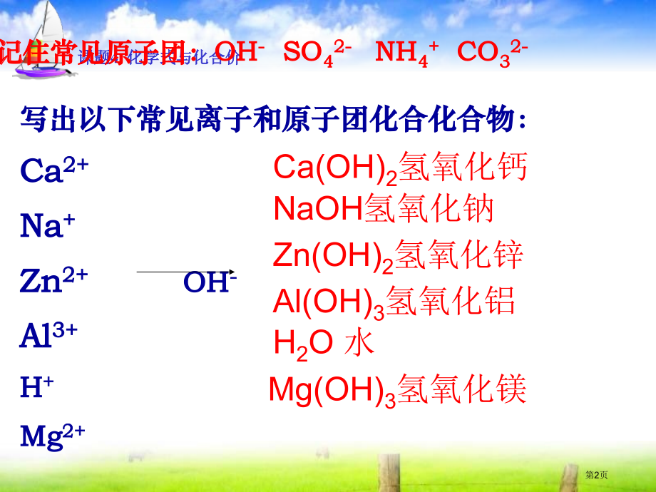 九年级化学第四单元自然界的水课题4.4化学式与化合价1市公开课一等奖省优质课赛课一等奖课件.pptx_第2页