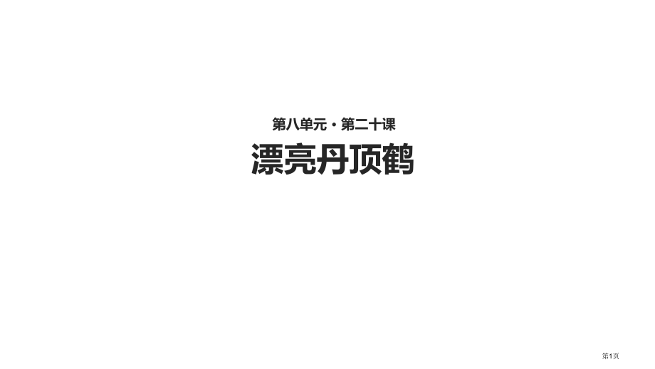 二年级上册语文美丽的丹顶鹤市公开课一等奖省优质课赛课一等奖课件.pptx_第1页