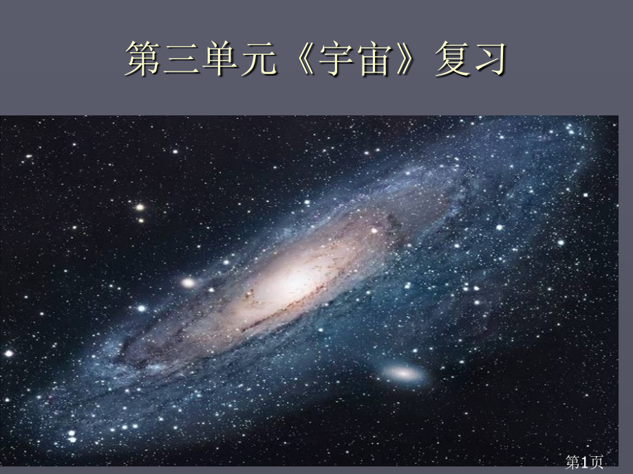 新教科版小学六年级下册科学第三单元《宇宙》复习课分解省名师优质课获奖课件市赛课一等奖课件.ppt_第1页