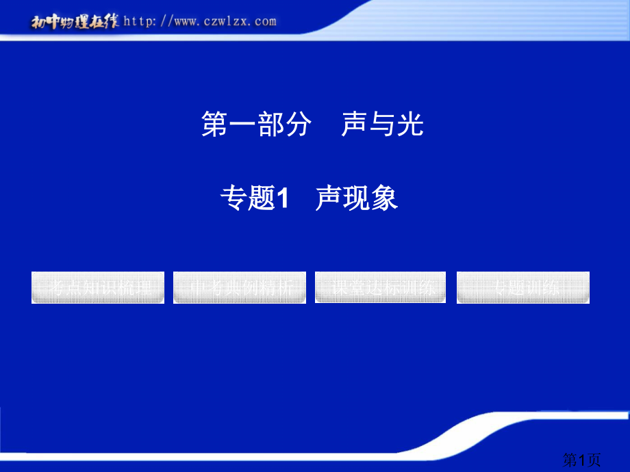 中考物理复习第2章声音与环境省名师优质课赛课获奖课件市赛课一等奖课件.ppt_第1页