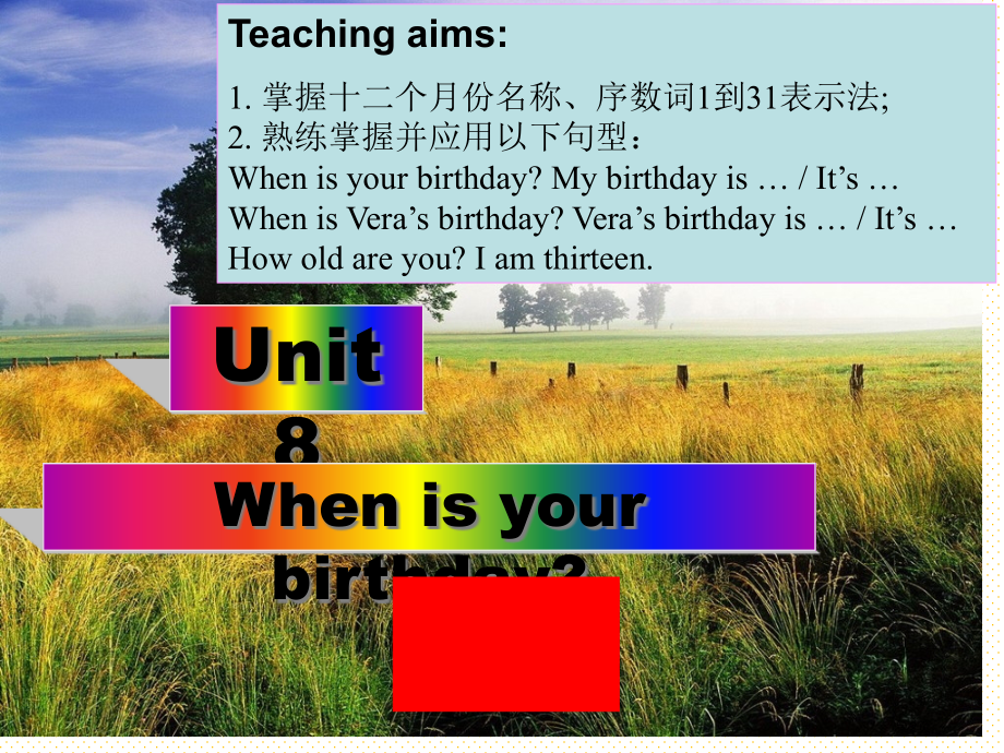 Unit8-When-is-your-birthday市名师优质课比赛一等奖市公开课获奖课件.pptx_第2页