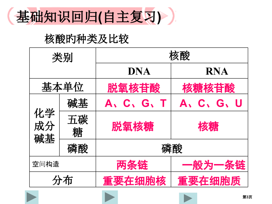 新版一轮复习遗传信息的携带者核酸省名师优质课赛课获奖课件市赛课百校联赛优质课一等奖课件.pptx_第3页