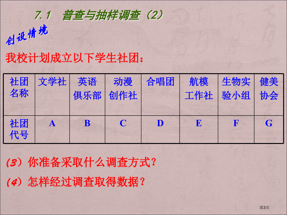 普查与抽样调查教育课件市名师优质课比赛一等奖市公开课获奖课件.pptx_第3页