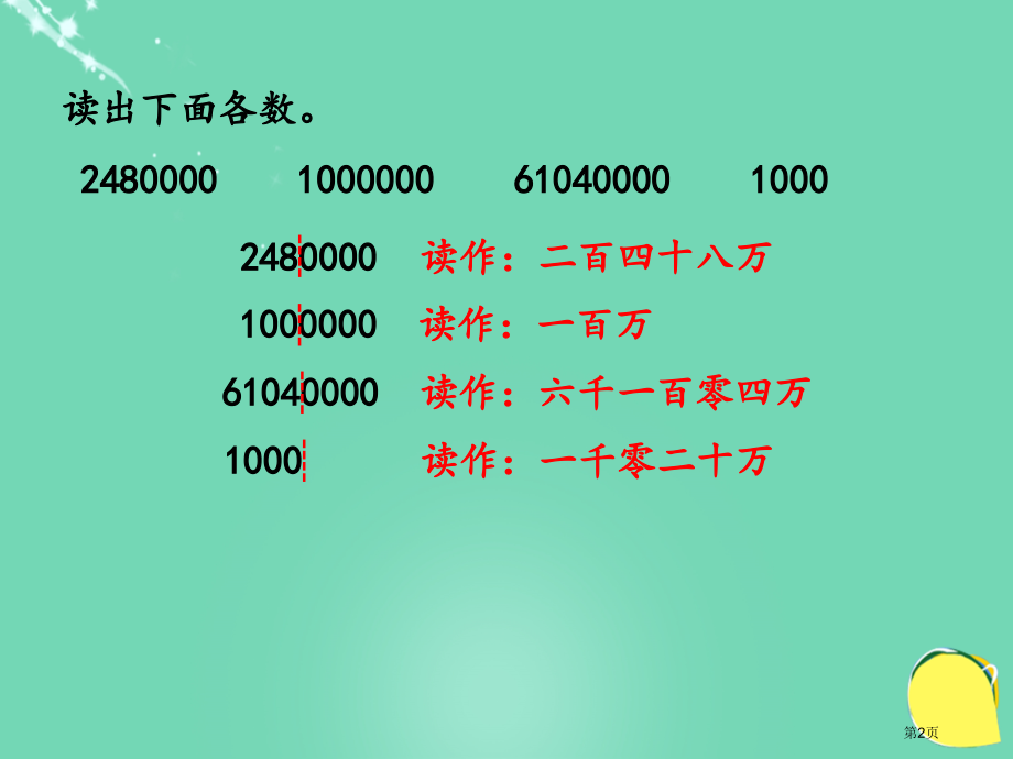 将整万数改写成用万作单位的数市名师优质课比赛一等奖市公开课获奖课件.pptx_第2页