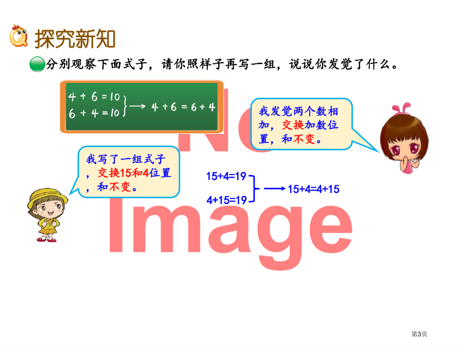 加法交换律和乘法交换律课件市名师优质课比赛一等奖市公开课获奖课件.pptx_第3页