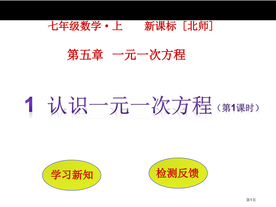 认识一元一次方程市名师优质课比赛一等奖市公开课获奖课件.pptx_第1页